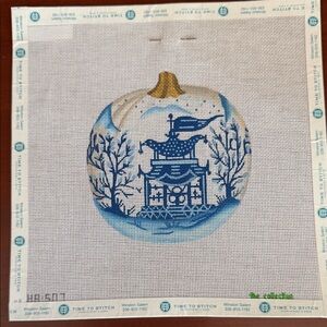 Pumpkin needlepoint